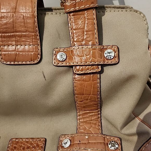 Vtg Michael Buckle Flap Hobo Shoulder Bag Purse Camel Saddle Y2k READ DAMAGE - Picture 9 of 15